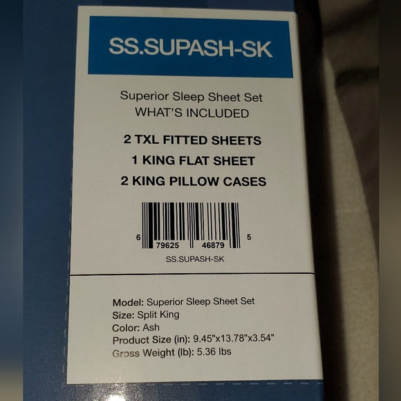 NWT Split King Sheet Set - Picture 2 of 3